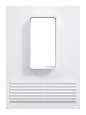 Площадка торцевая ПТВР фланец 60х120 вертикальная решетка 180х250 пластик ERA