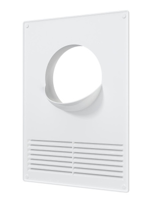 Площадка торцевая ПТПР фланец D110 решетка 180х250 пластик ERA