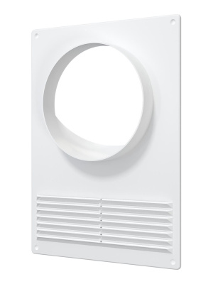 Площадка торцевая ПТПР фланец D120 решетка 180х250 пластик ERA