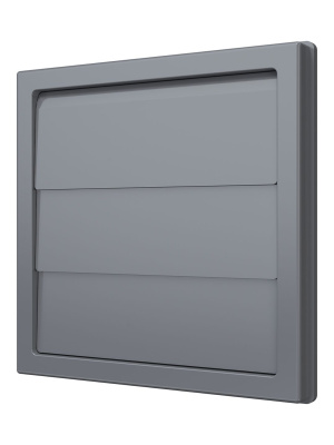 Выход стенной КФ фланец D150/160 жалюзи 190х190 ASA Gray ERA