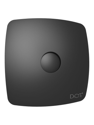 Вентилятор накладной RIO D125 обр.клапан Matt black DICITI