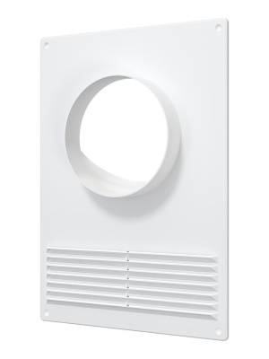 Площадка торцевая ПТПР фланец D110 решетка 180х250 пластик ERA