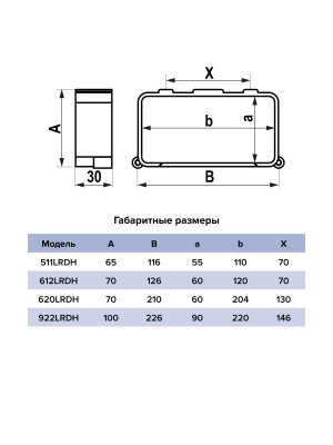 Держатель LRDH 60х120 пластик ERA