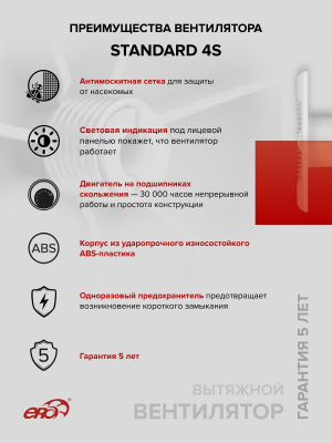 Решетка вентиляционная РКН фланец D125 D161 ASA ERA