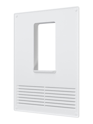 Площадка торцевая ПТВР фланец 60х120 вертикальная решетка 180х250 пластик ERA