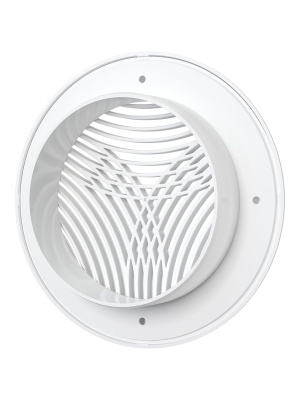 Решетка вентиляционная РПКФ фланец D100 разъемная D143 пластик ERA