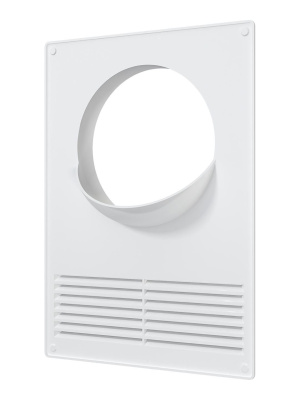 Площадка торцевая ПТПР фланец D120 решетка 180х250 пластик ERA