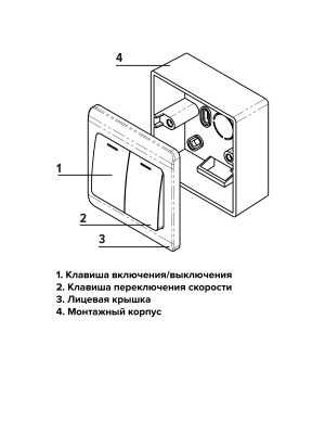 Переключатель скорости PC универсальный 10A ERA