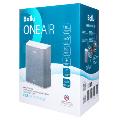 Очиститель воздуха приточный Ballu ONEAIR ASP-100 белый с нагревательным элементом