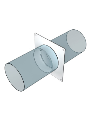 Площадка торцевая SKNP фланец D100 переходник 110х55 пластик ERA