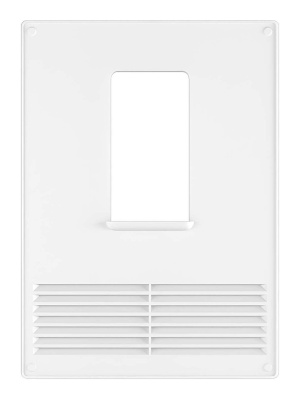 Площадка торцевая ПТВР фланец 55х110 вертикальная решетка 180х250 пластик ERA